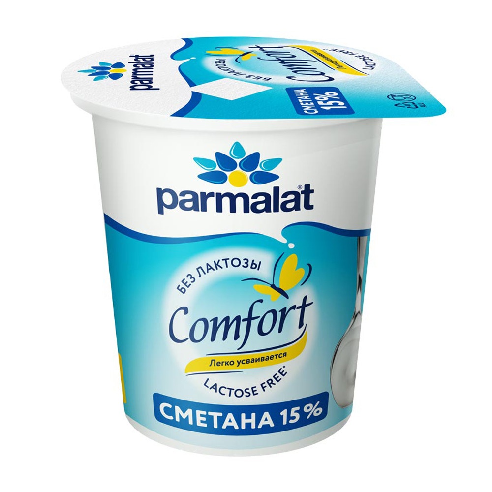 Сметана Parmalat Comfort безлактозная 15%, 300 г