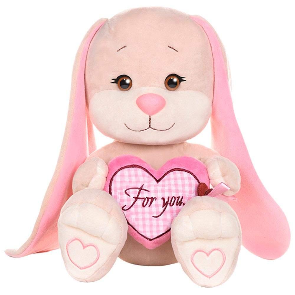 Игрушка Зайка Жак Лин 25см С Розов Сердц  - интернет-магазин Близнецы