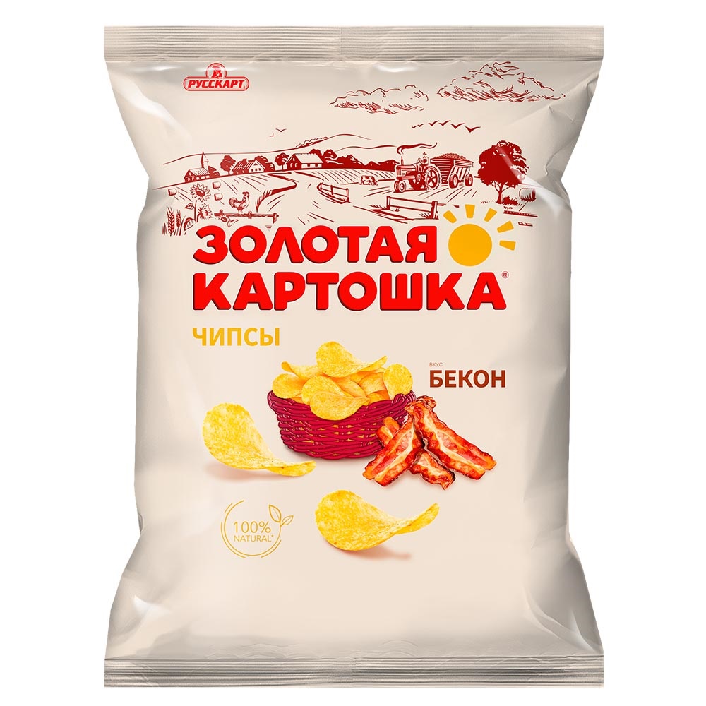 Чипсы Золотая картошка Бекон 85г - интернет-магазин Близнецы