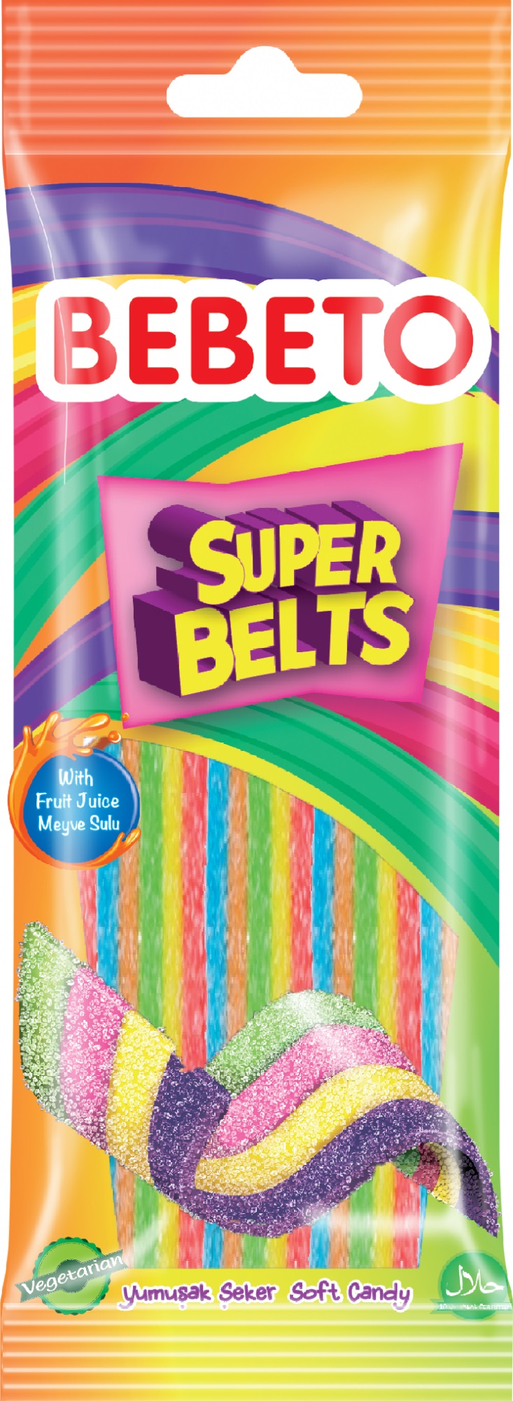 Мармелад Bebeto Super Belts 75г - интернет-магазин Близнецы