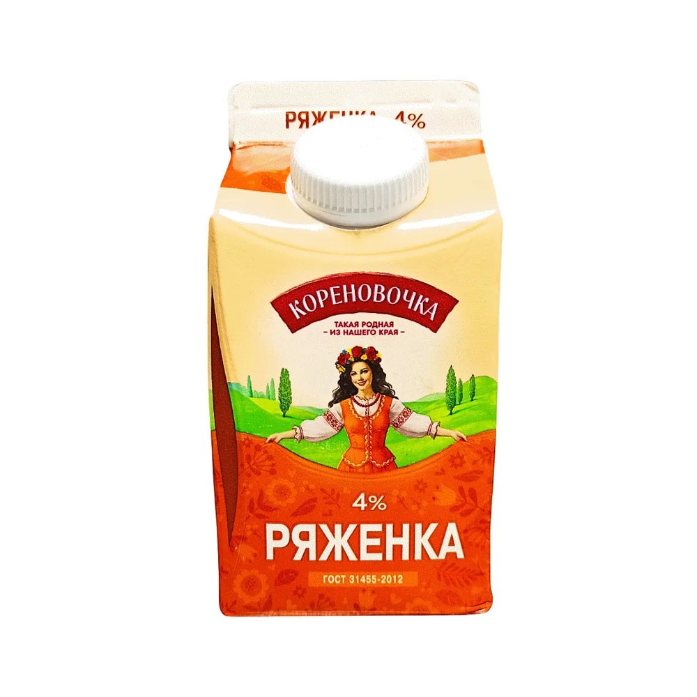 Ряженка 4% Кореновочка 450г шт - интернет-магазин Близнецы