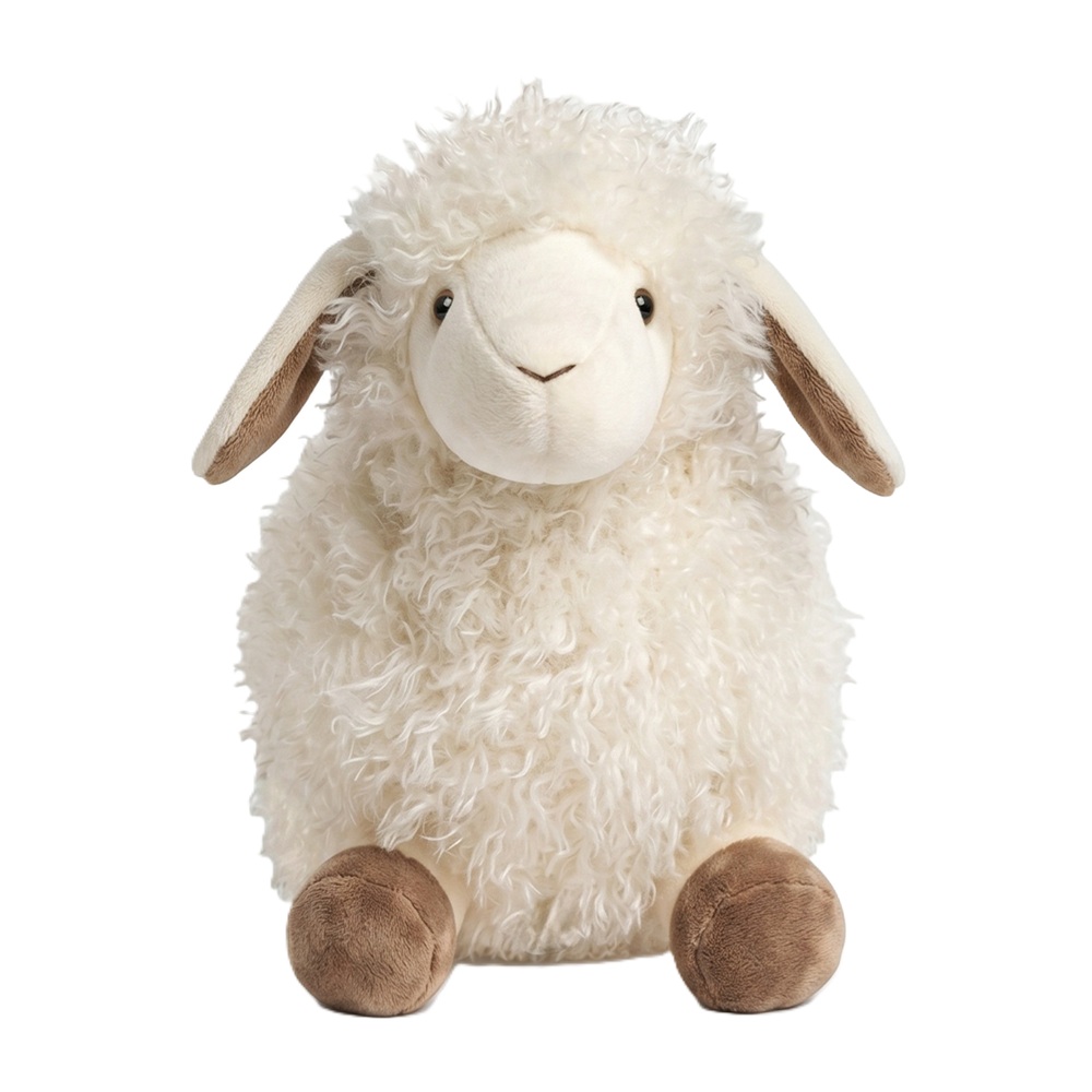 Игрушка мягкая MaxiToys Овечка Молли белая, 22 см