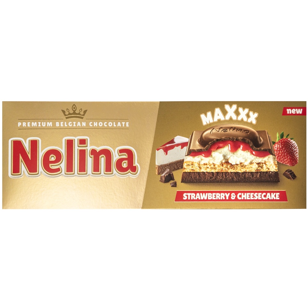Шоколад Nelly Premium Maxxx молоч. с нач. вкус сыра и клубники  270г - интернет-магазин Близнецы