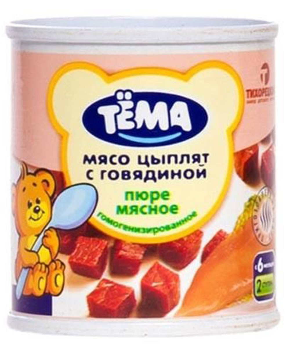 Д.п Пюре Тема Тихорецкое говядина 90-100г - интернет-магазин Близнецы