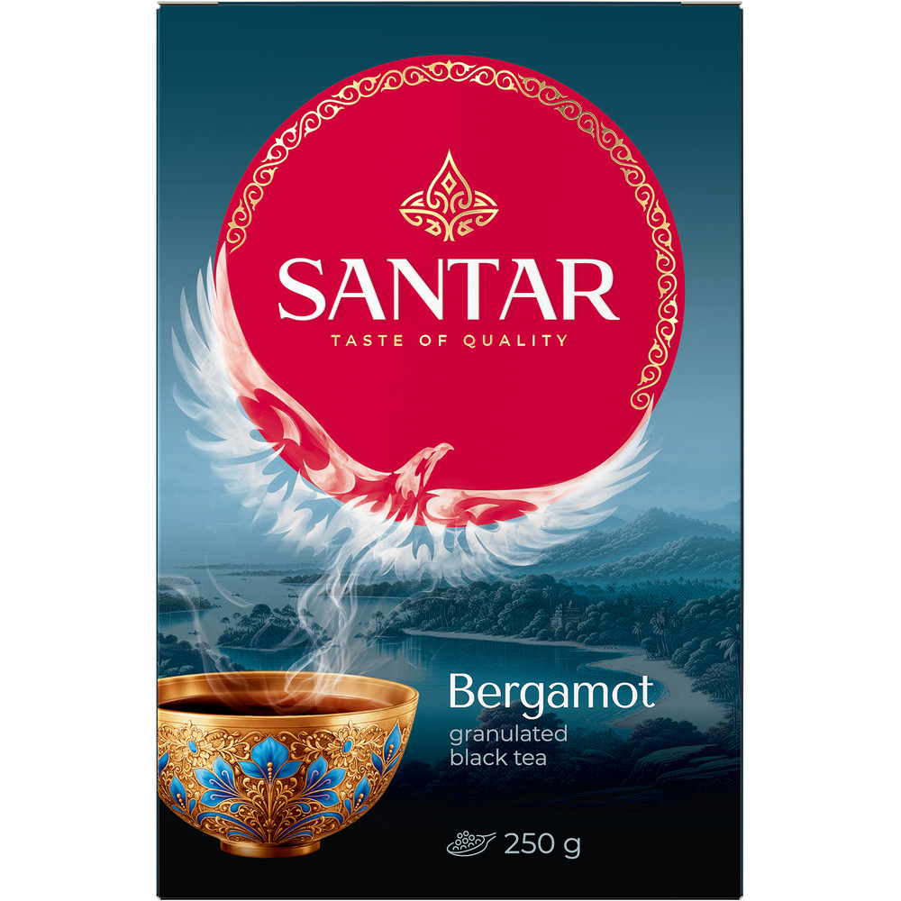 Чай SANTAR Bergamot черный гран 250г - интернет-магазин Близнецы