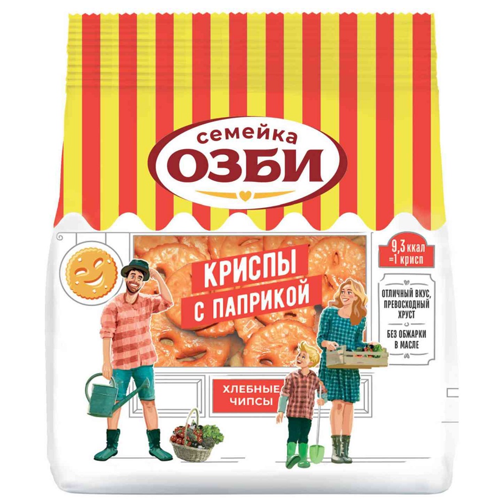 Хлебные чипсы ОЗБИ Криспы с паприкой 100г