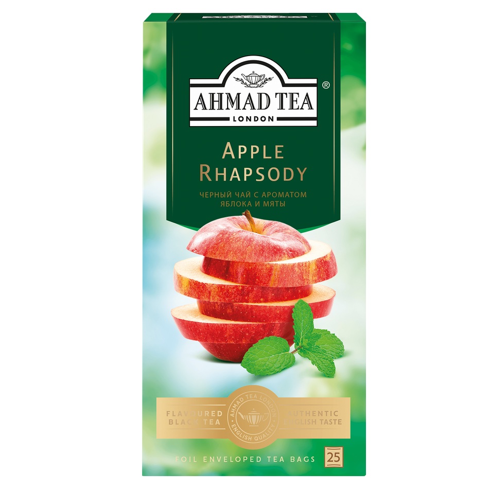 Чай Ахмад яблока и мята черн (25*2г) 50г - интернет-магазин Близнецы