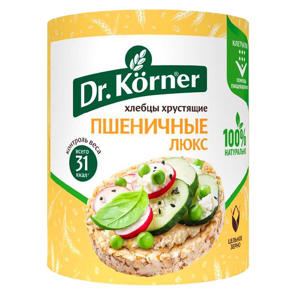 Хлебцы Dr.Korner Пшеничные Люкс 90г - интернет-магазин Близнецы