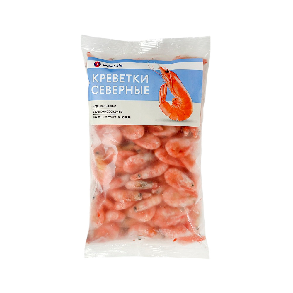 Креветки  +250  северные неразд в м   Sweet Life  500г - интернет-магазин Близнецы