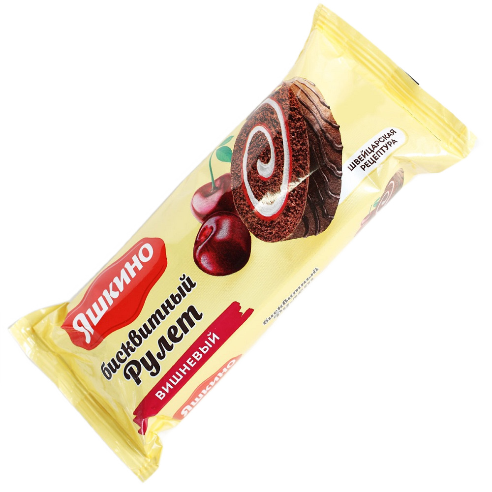 Рулет Яшкино Вишневый 200г - интернет-магазин Близнецы