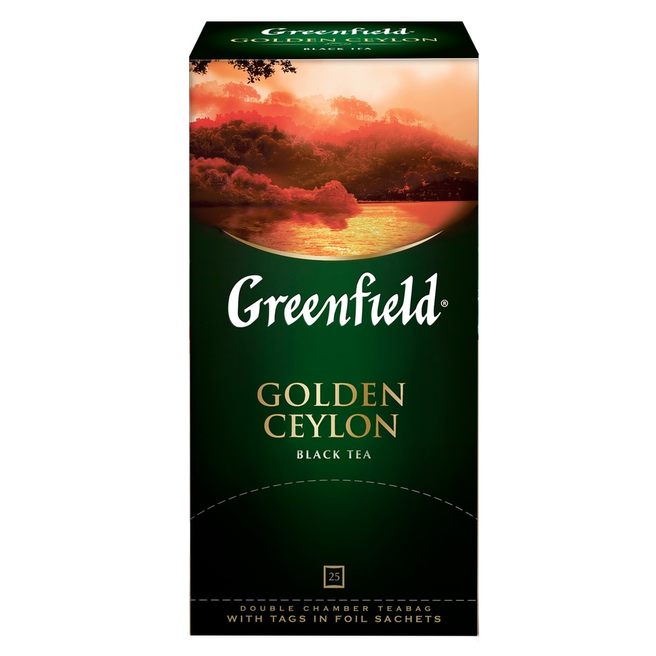 Чай Greenfield Golden Ceylon черный в пакетиках, 50 г (25 шт х 2 г)