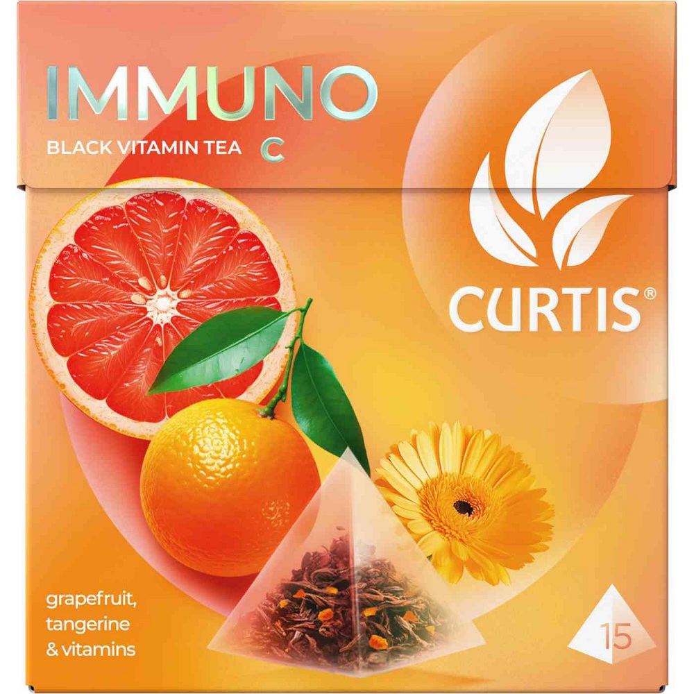 Чай Кёртис Иммуно Ти черн пирам (15*1,7г)  25,5г - интернет-магазин Близнецы