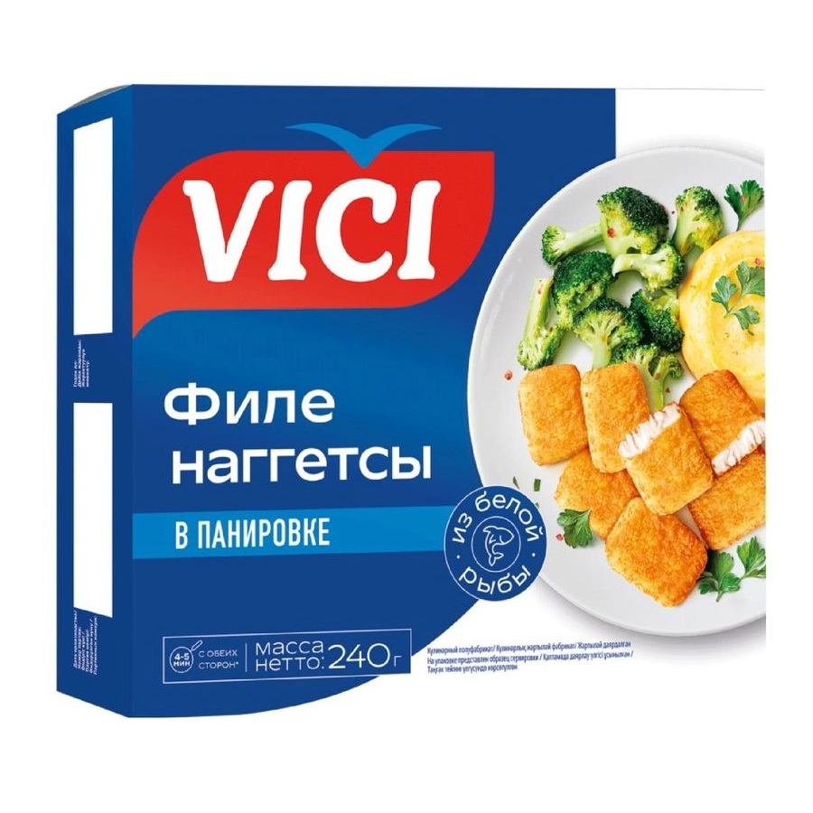 Наггетсы из филе белой рыбы  VICI  240гр - интернет-магазин Близнецы