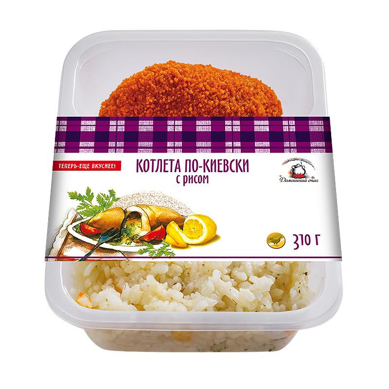 Котлета по-киев с рис  Домаш очаг 310г - интернет-магазин Близнецы