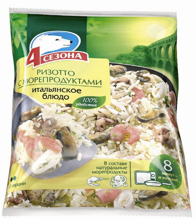 Ризотто с морепродуктами замороженное 600 г.