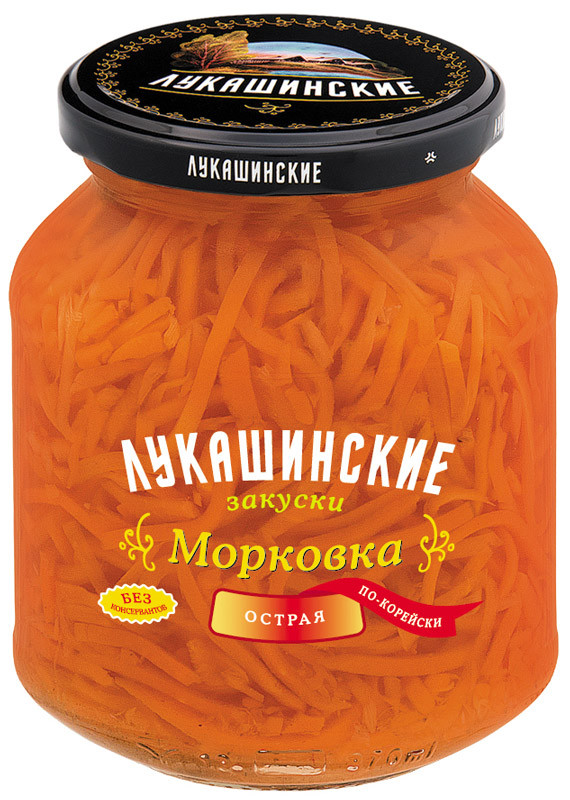 Морковка по-корейски острая  Лукашинские  340г