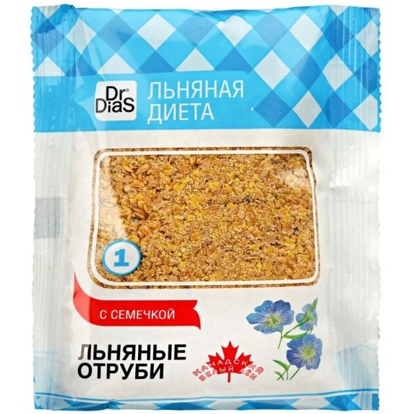 Отруби Диас льняные молотые 100г - интернет-магазин Близнецы