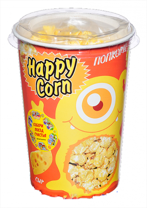 Попкорн Happy Corn Сыр Чеддер стак 40г - интернет-магазин Близнецы