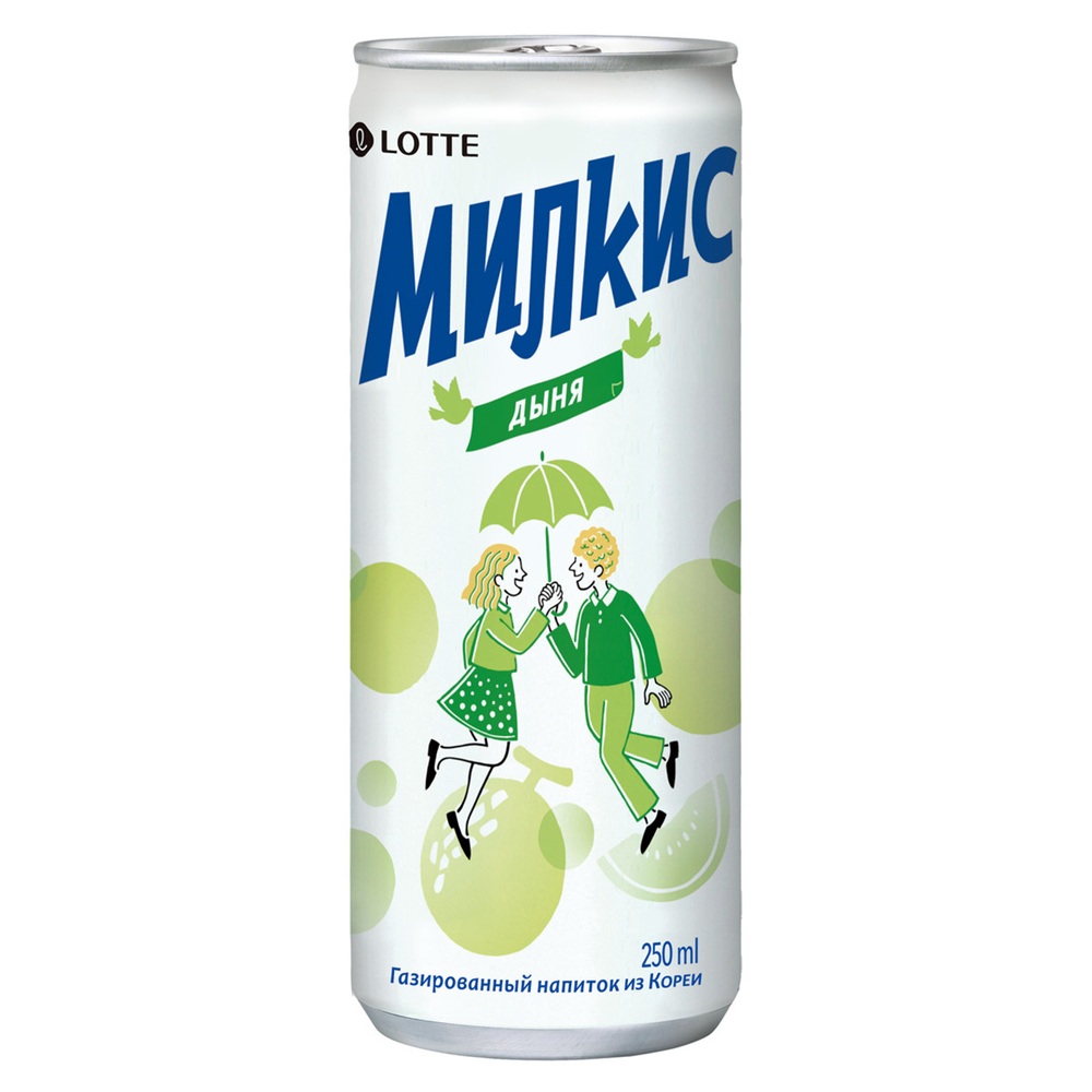 Напиток газированный Lotte Милкис со вкусом дыни, 0,25 л