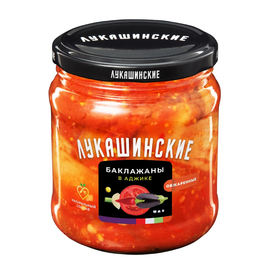 Баклажаны по-деревенски  Лукашинские  бан 460г - интернет-магазин Близнецы