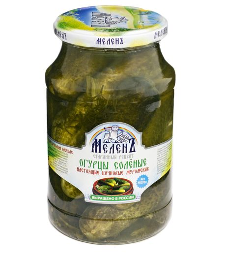 Огурцы соленые бочковые Муромские 900 гр.