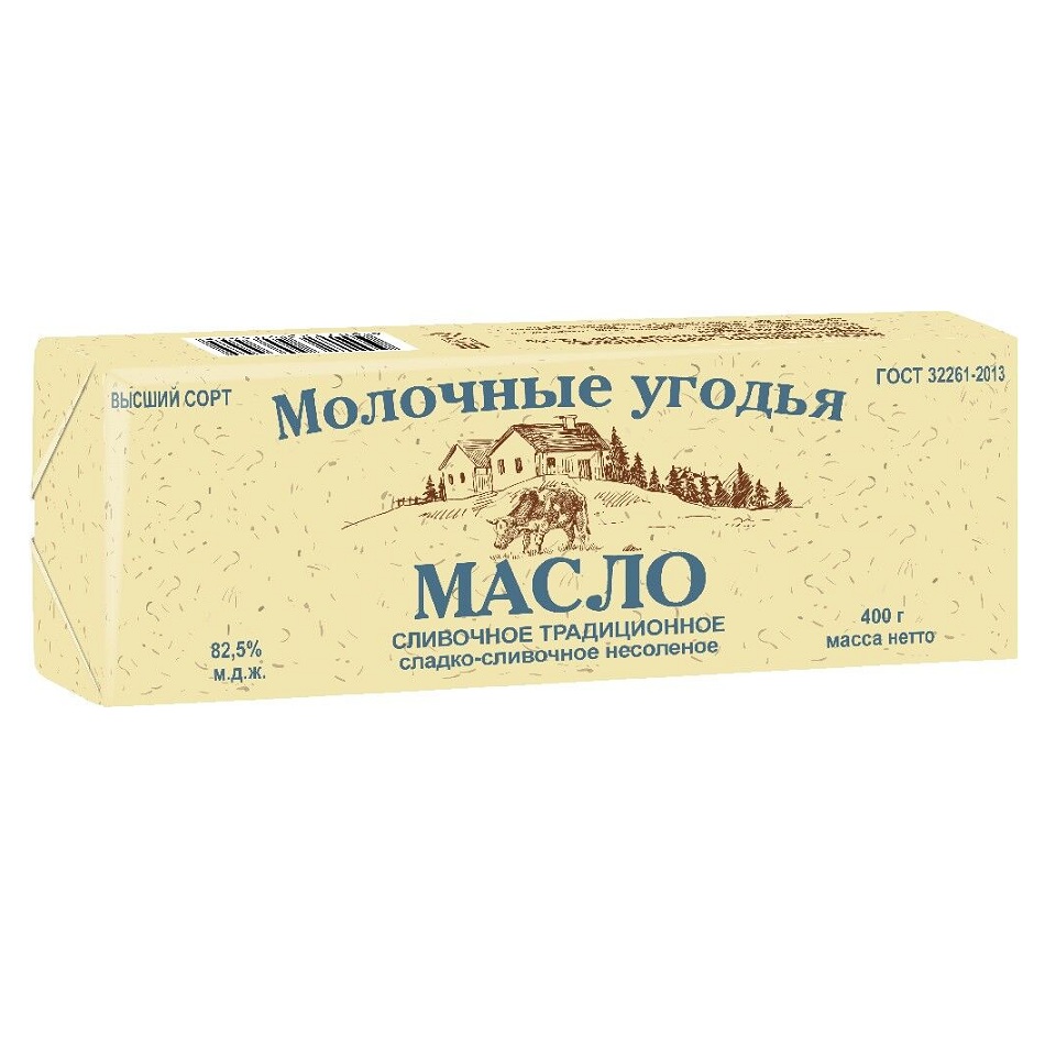 Масло слад-слив 82.5% Традиционное  Молочные угодья  400г шт  латим    - интернет-магазин Близнецы