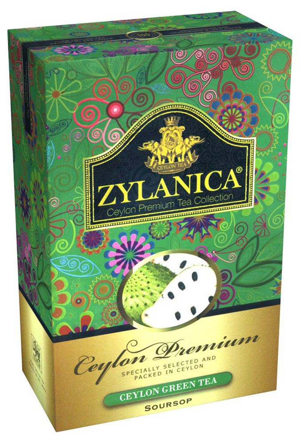 Чай Zylanica Ceylon Premium зеленый листовой с саусепом 100г.