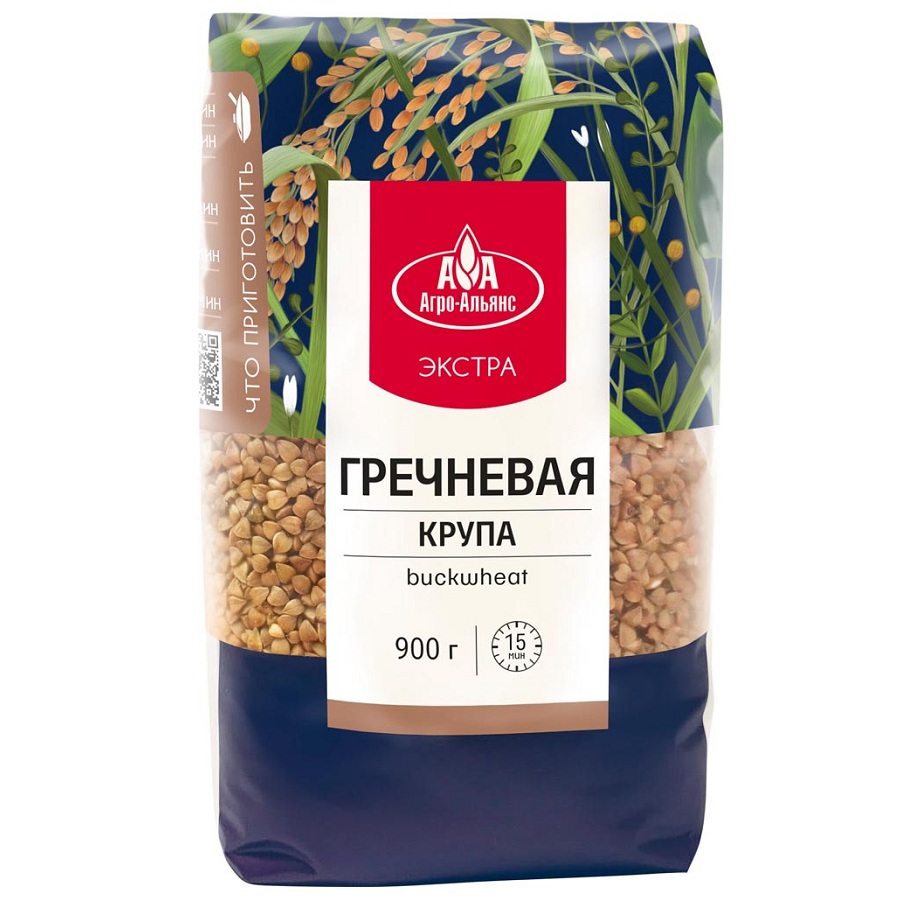 Крупа Гречневая Экстра Элитная  Агроальянс  900г - интернет-магазин Близнецы