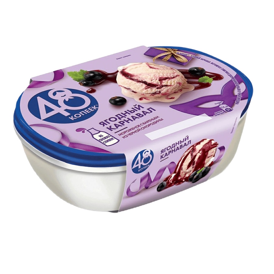 Мороженое Лоток 48 копеек с Черной Смородиной Нестле 464г  - интернет-магазин Близнецы