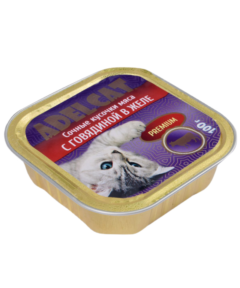 Корм АдельКэт для кошек Паштет с говядиной 100г шт - интернет-магазин Близнецы