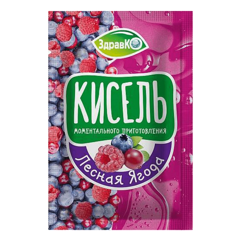 Кисель фруктовый Лесная ягода  ЗдравКО  25г шт     ФудСервис  - интернет-магазин Близнецы