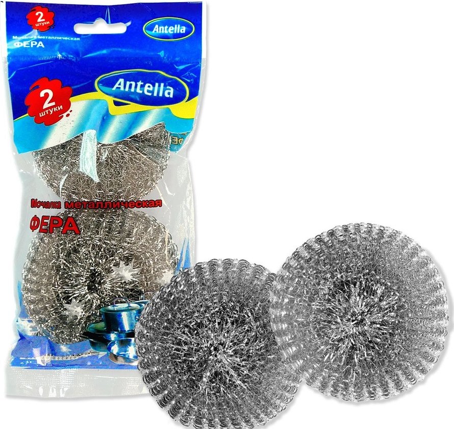 Мочалка Д пос Антелла Фера Мет 2шт  3792  - интернет-магазин Близнецы