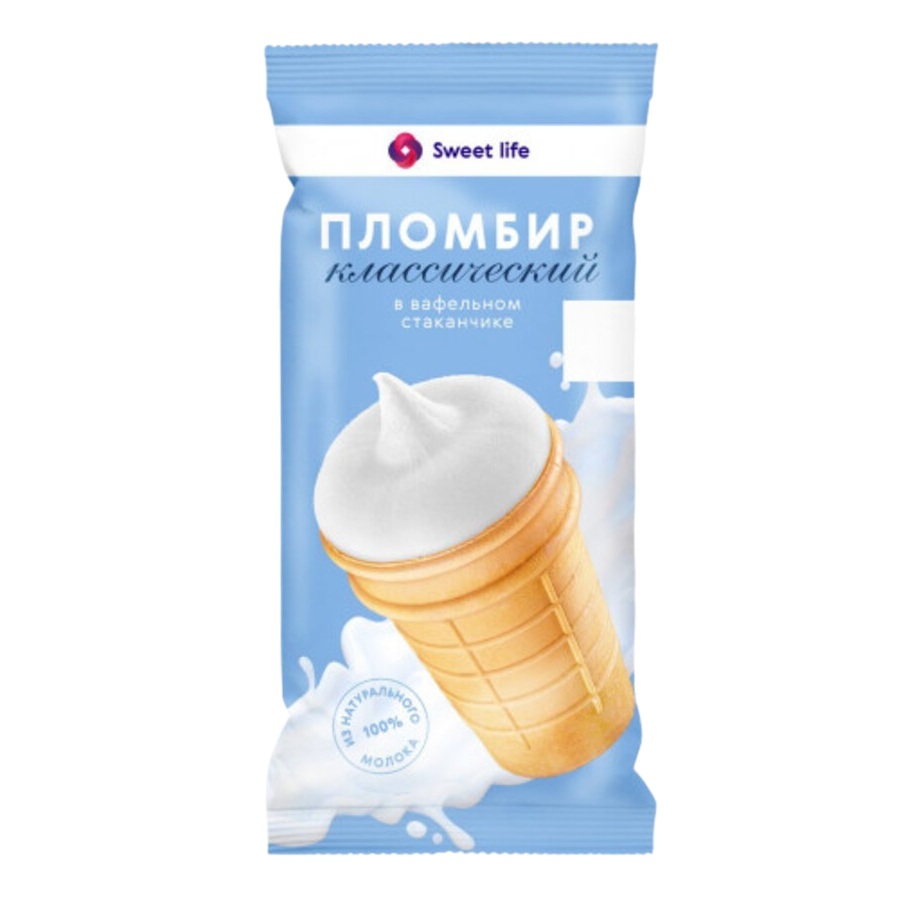 Мороженое Пломбир Классический  Сладкая Жизнь 90г - интернет-магазин Близнецы