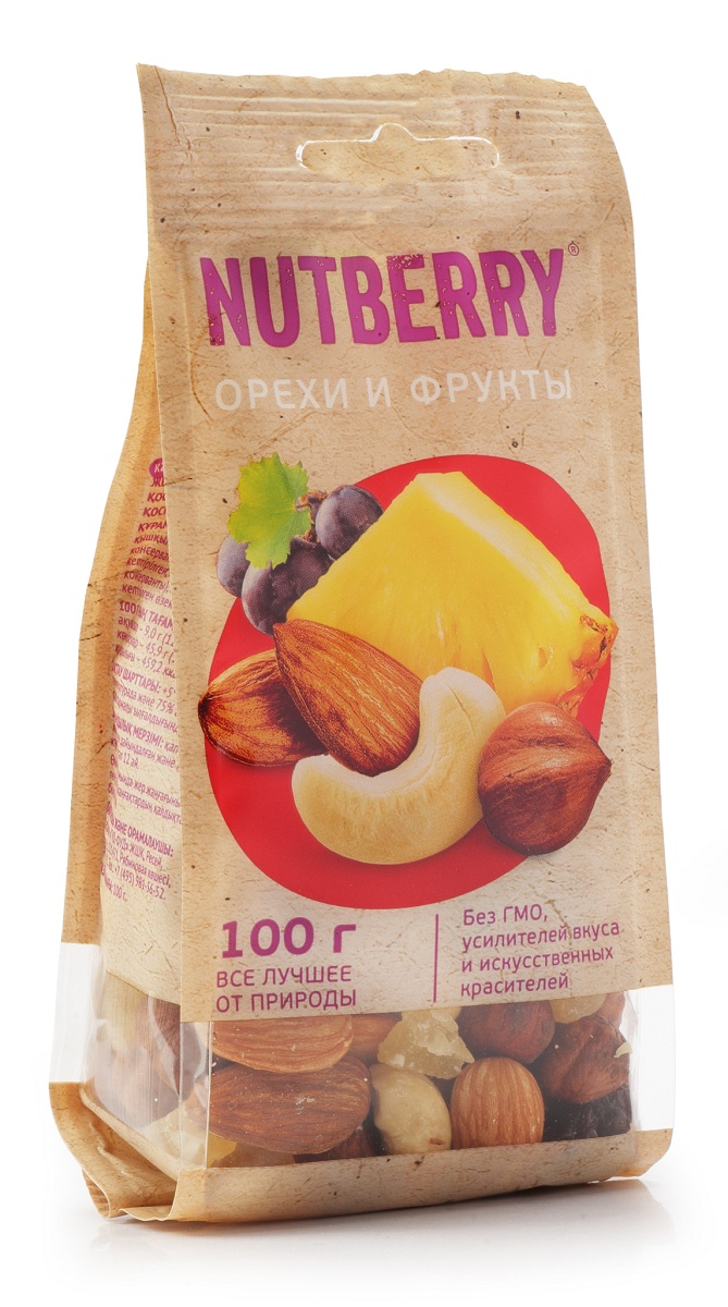 Nutberry Смесь фрукты орехи  Гуд Фуд  100г - интернет-магазин Близнецы