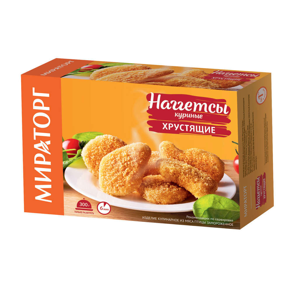 Наггетсы Мираторг куриные хрустящие, 300 г