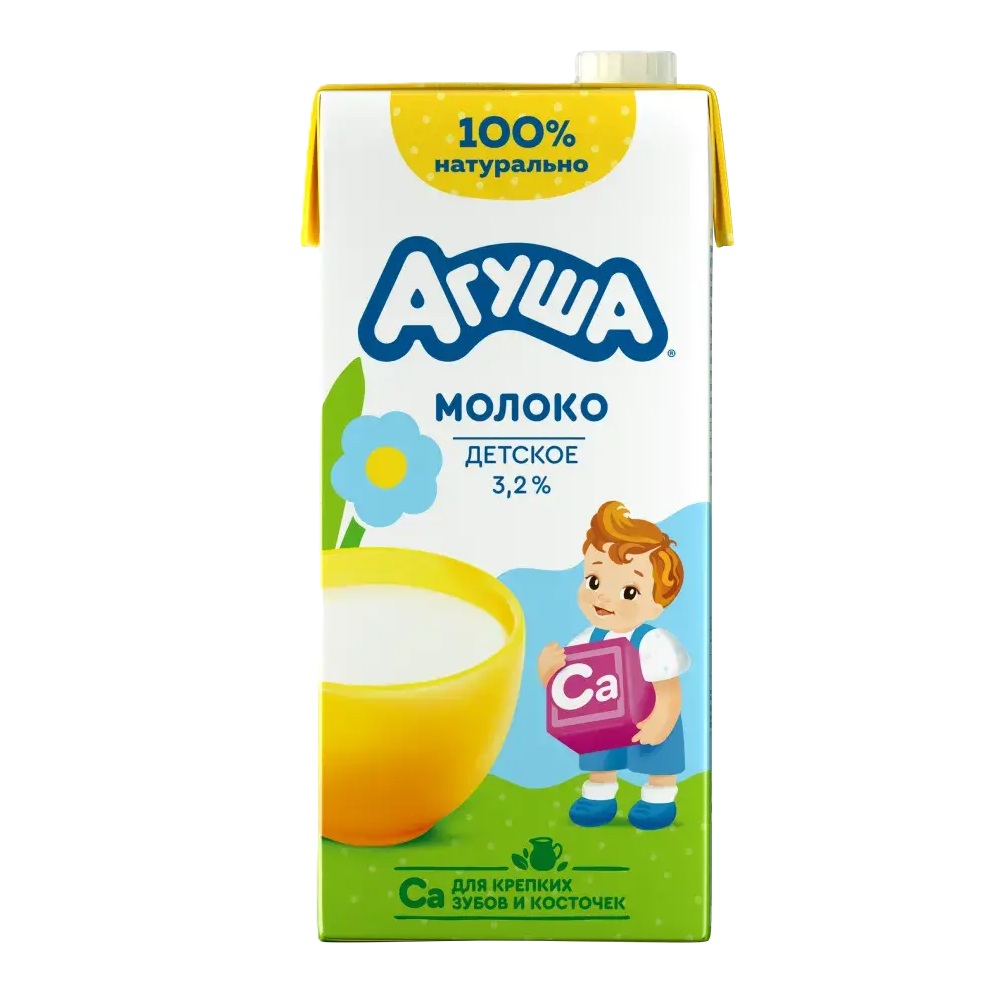 Д.п. Молоко 3.2% детское Агуша с витаминами 925мл  (950г) \ЗДМП\   - интернет-магазин Близнецы