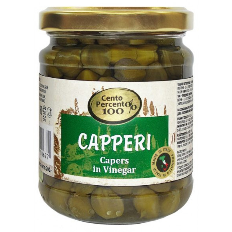 Каперсы  Cento Percento  бан 200г - интернет-магазин Близнецы