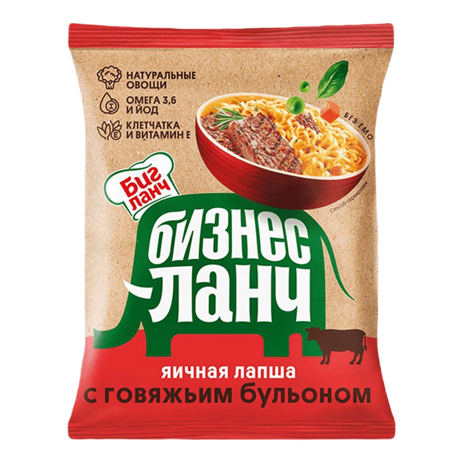 Лапша Бизнес Ланч говядина 60г пак - купить в Москве в интернет-магазине  Близнецы