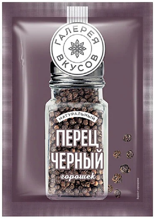 гв Приправа Перец черный горошек  ГалереяВкусов  10г пак - интернет-магазин Близнецы