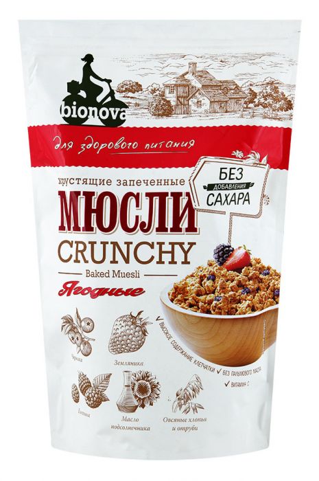 Мюсли Bionova ягодные 400г.