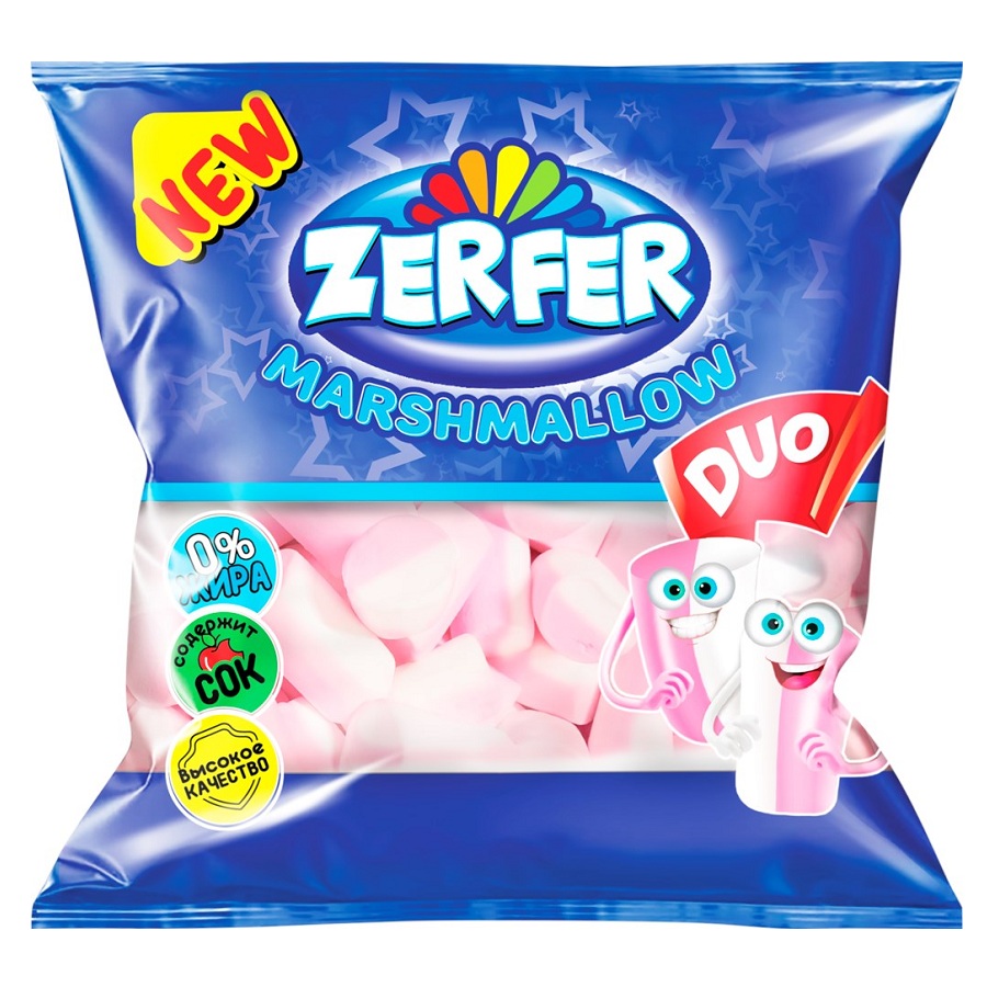 Маршмеллоу Zerfer duo клубника-ваниль 90г шт - интернет-магазин Близнецы