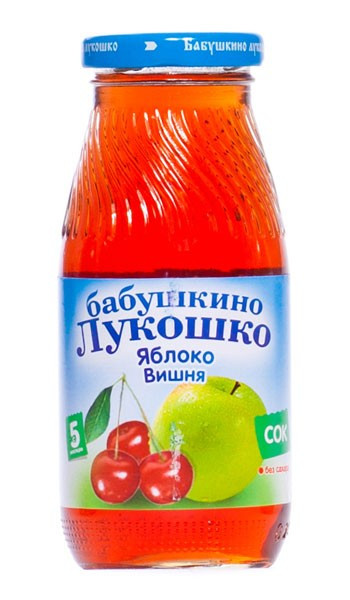 Д.п Сок Бабушкино лукошко яблочно-вишневый осветлен 200мл
