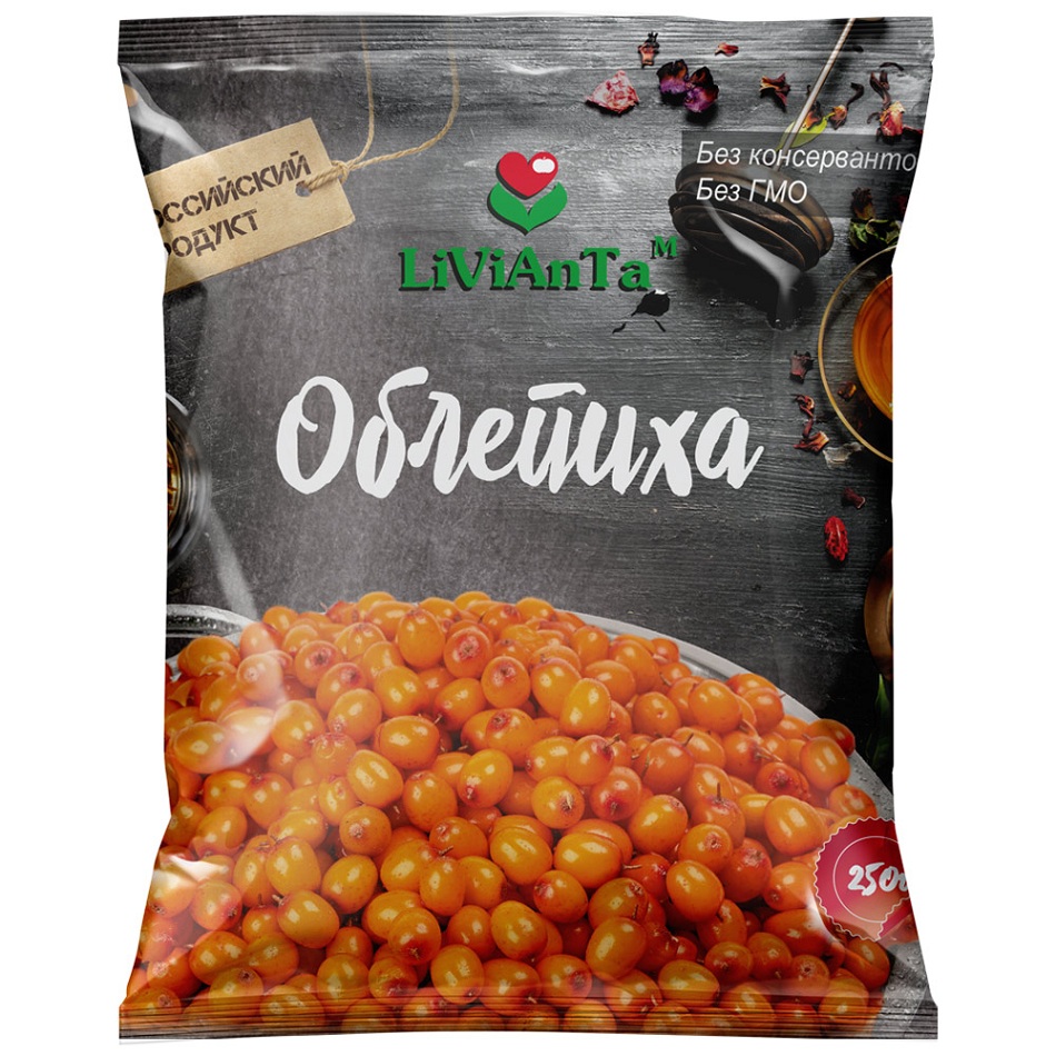 Морож. ягоды Облепиха  LiViAnTa  250г  - интернет-магазин Близнецы