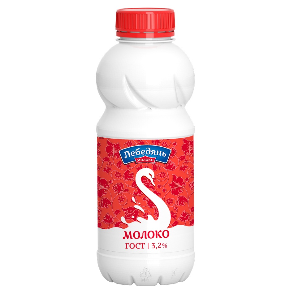 Молоко  паст 3.2% Лебедянь 450г шт  лебедь  - интернет-магазин Близнецы