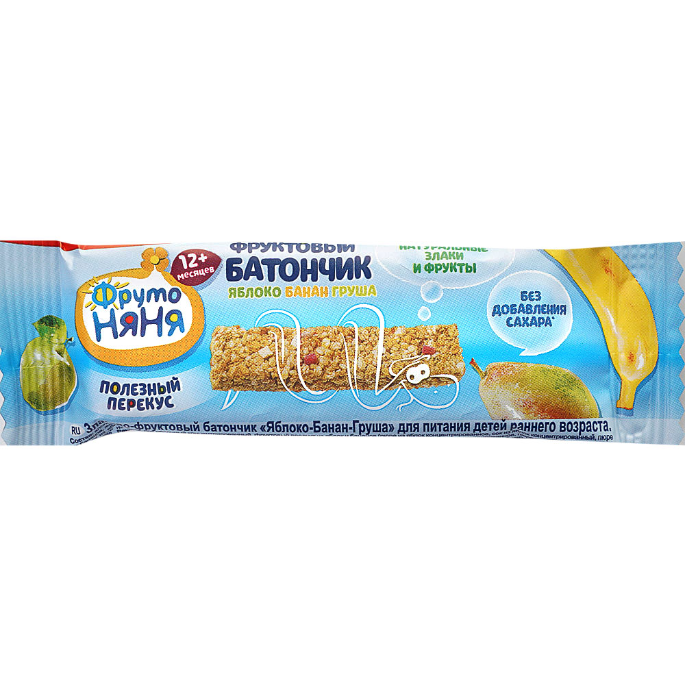 Д.п Батончик Фрутоняня яблоко банан грушак 25г шт - интернет-магазин Близнецы