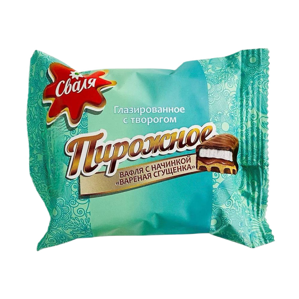 Пирожное с творогом и вафлей варен сгущ Сваля 100г шт - интернет-магазин Близнецы