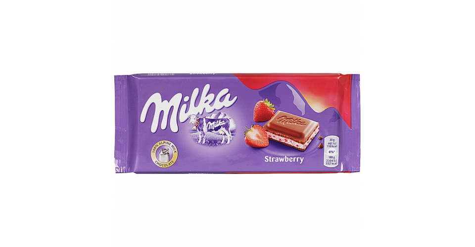 Шоколад Milka Strawberry молочный клубничный йогурт 5шт. 90г.