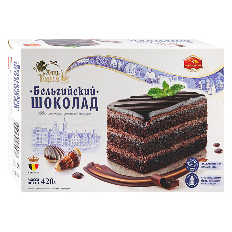 ч Торт Бельгийский шоколад  Черемушки  шт 420г - интернет-магазин Близнецы