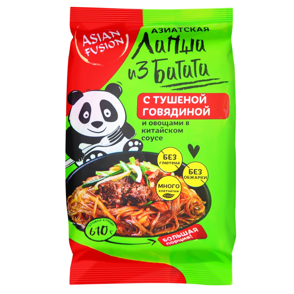 Лапша из батата с туш говяд и овощ  ASIAN FUSION  110г пак