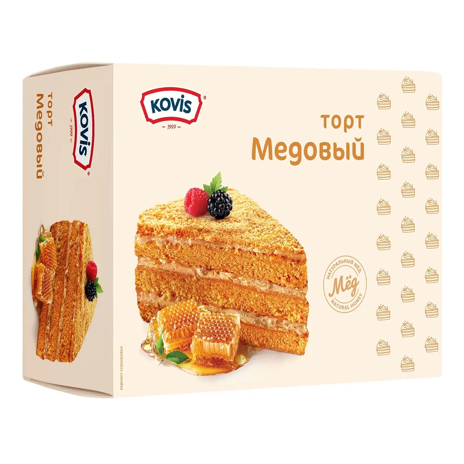 Торт Kovis Медовый 240г шт - интернет-магазин Близнецы